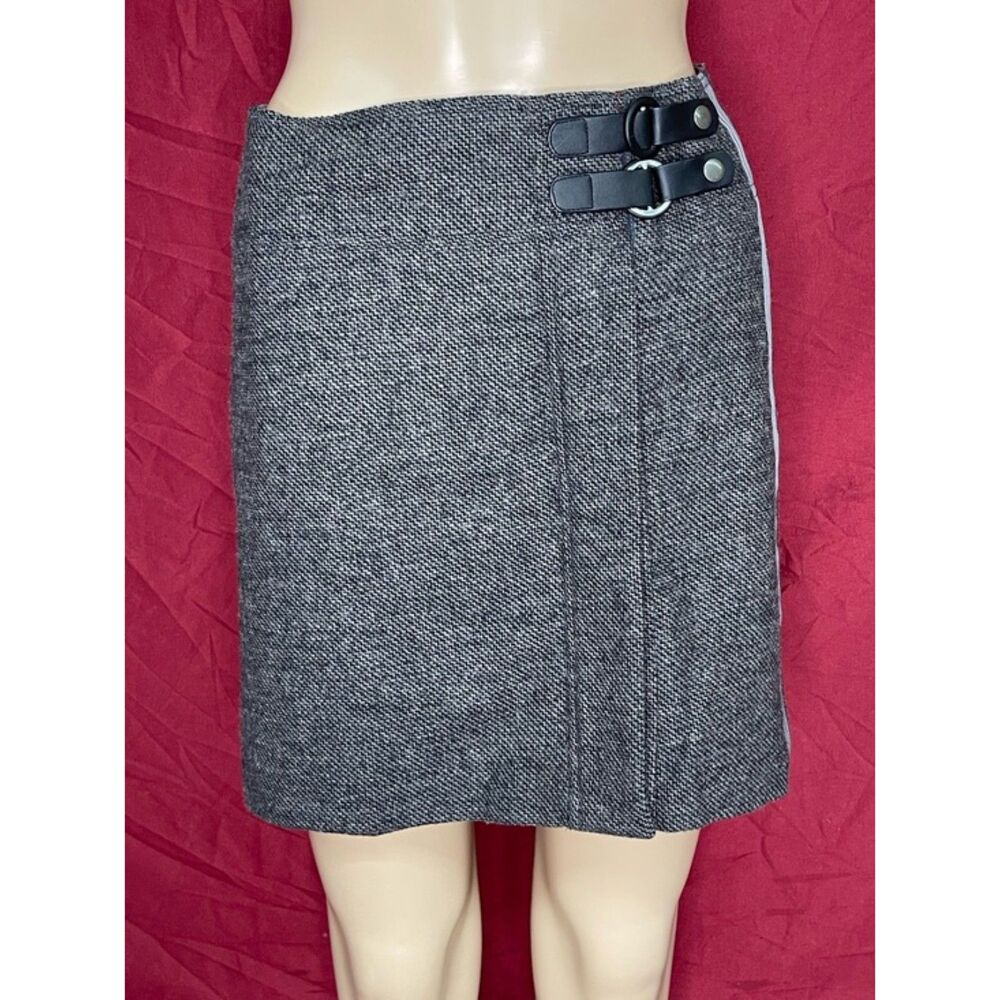 prAnA Quincy Wool Blend Tweed Wrap Kilt Skirt Size XS